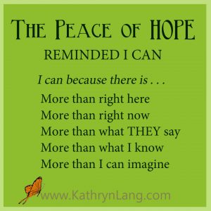 #GrowingHOPE Podcast - Peace of HOPE - Reminded I Can