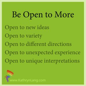 be open to more