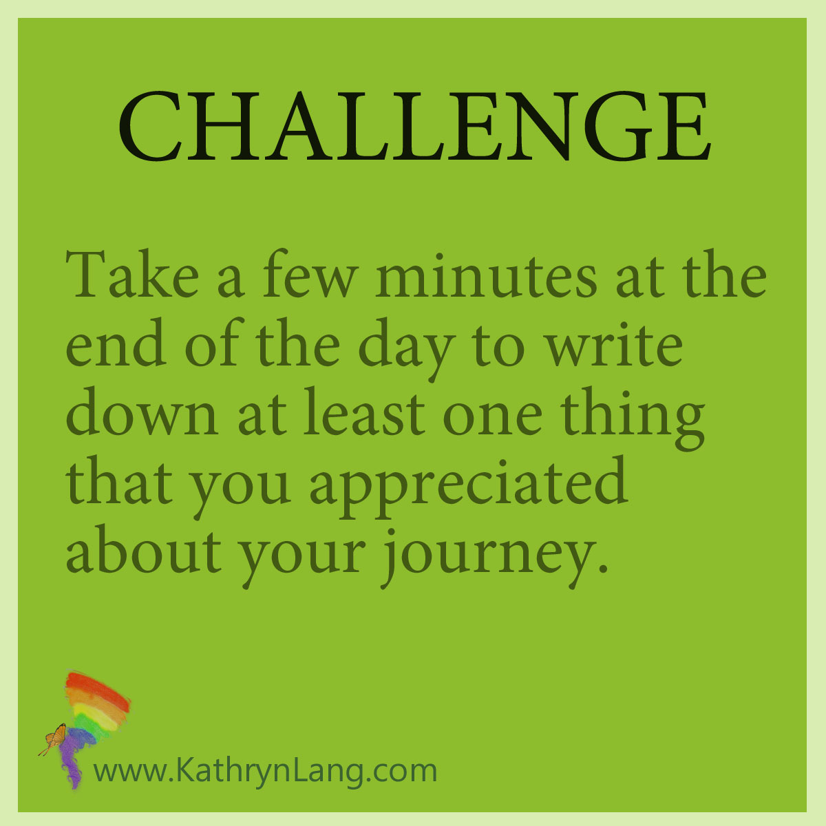 daily challenge - enjoy the journey