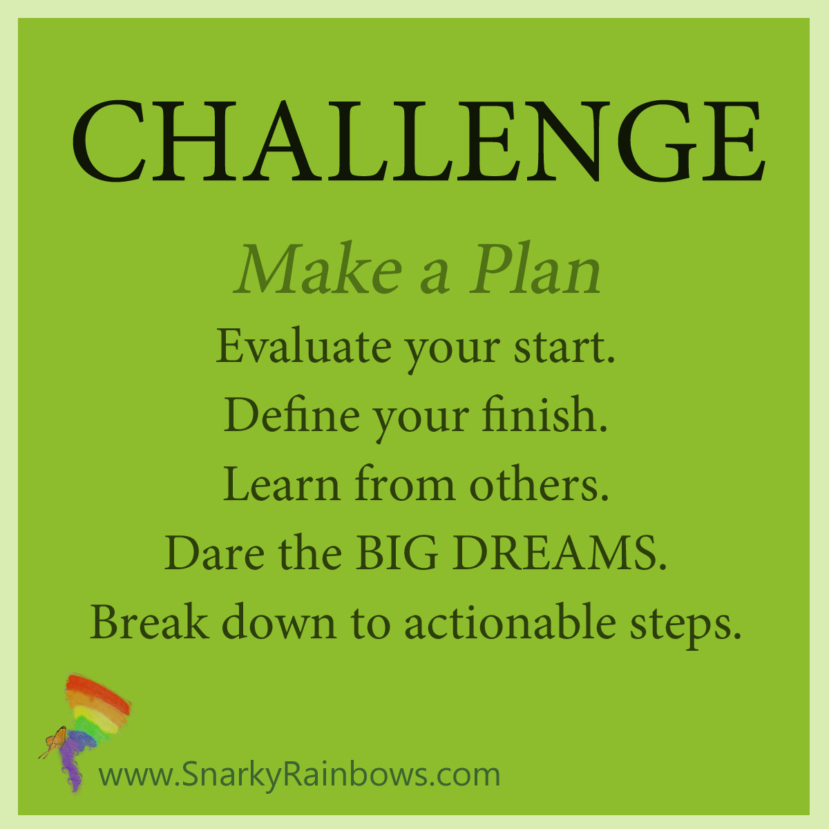 Daily Challenge - Make a Plan