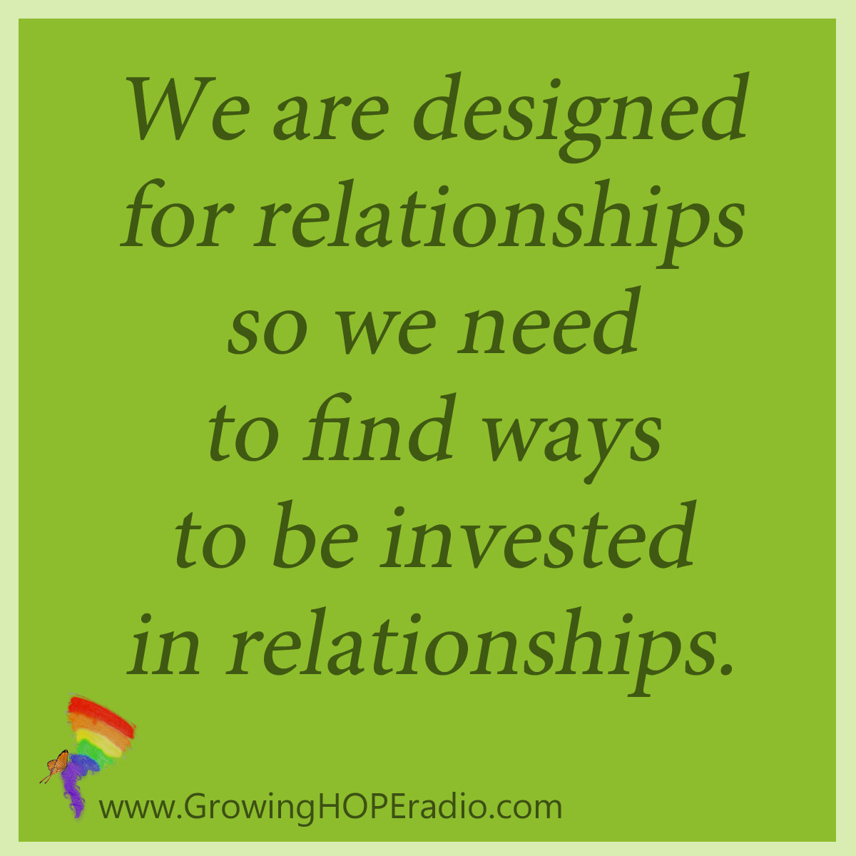 Growing HOPE Daily - quote - designed for relationships