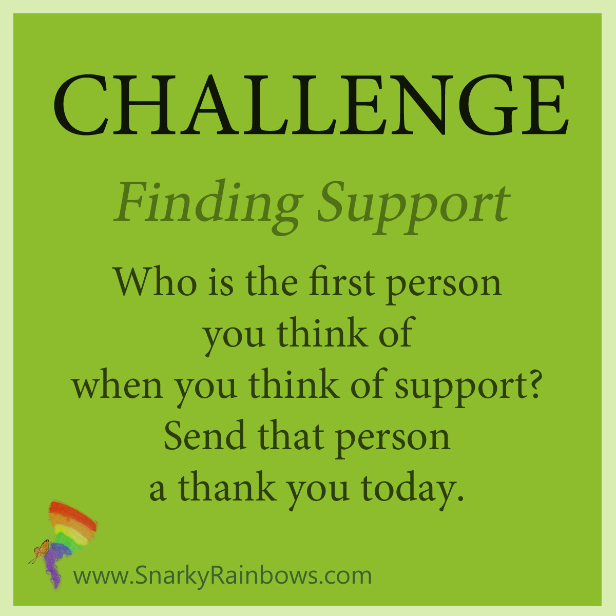 Challenge for Oct 18 - find support