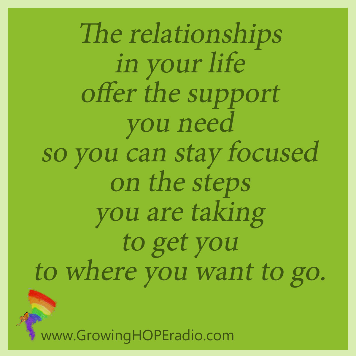 Growing HOPE quote supportive relationships