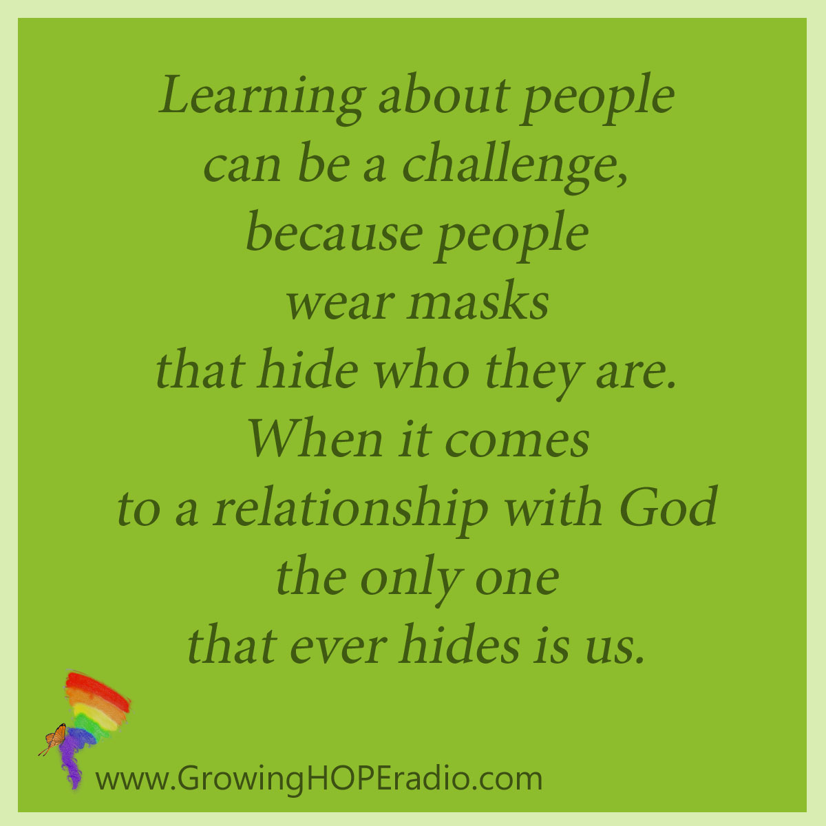 Growing HOPE Daily quote - relationship with God