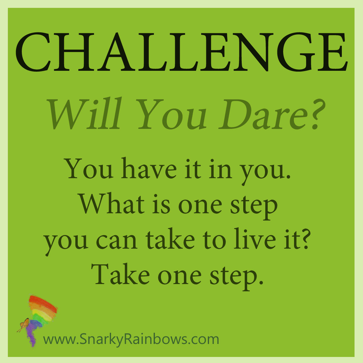 Challenge for October 30, 2019 - will you dare
