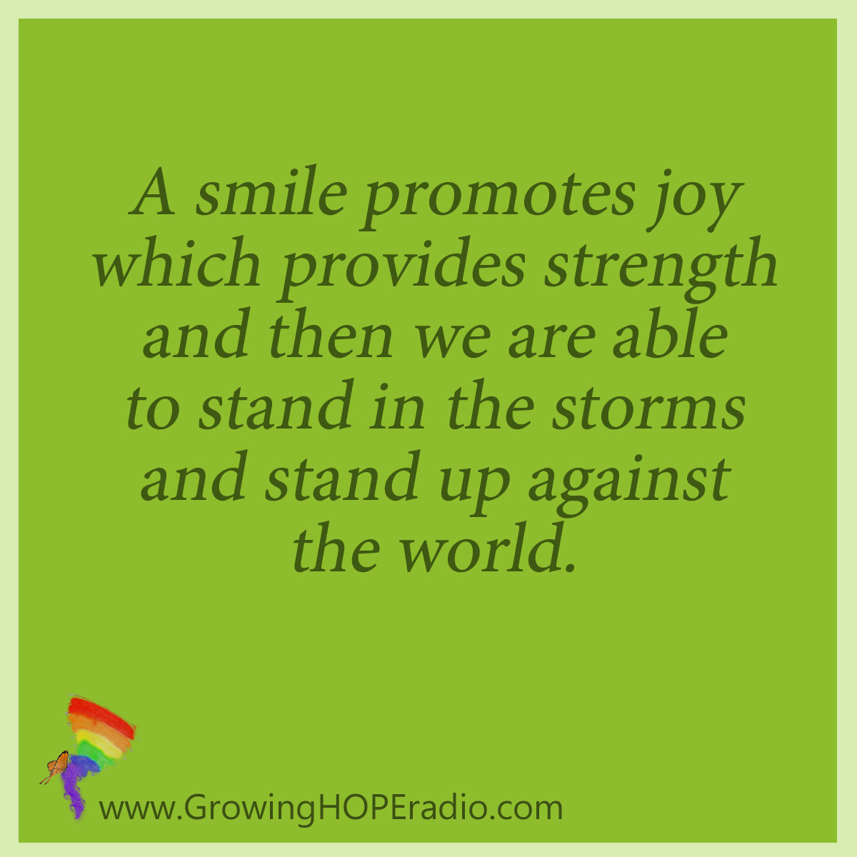 Growing HOPE - quote smiles promote