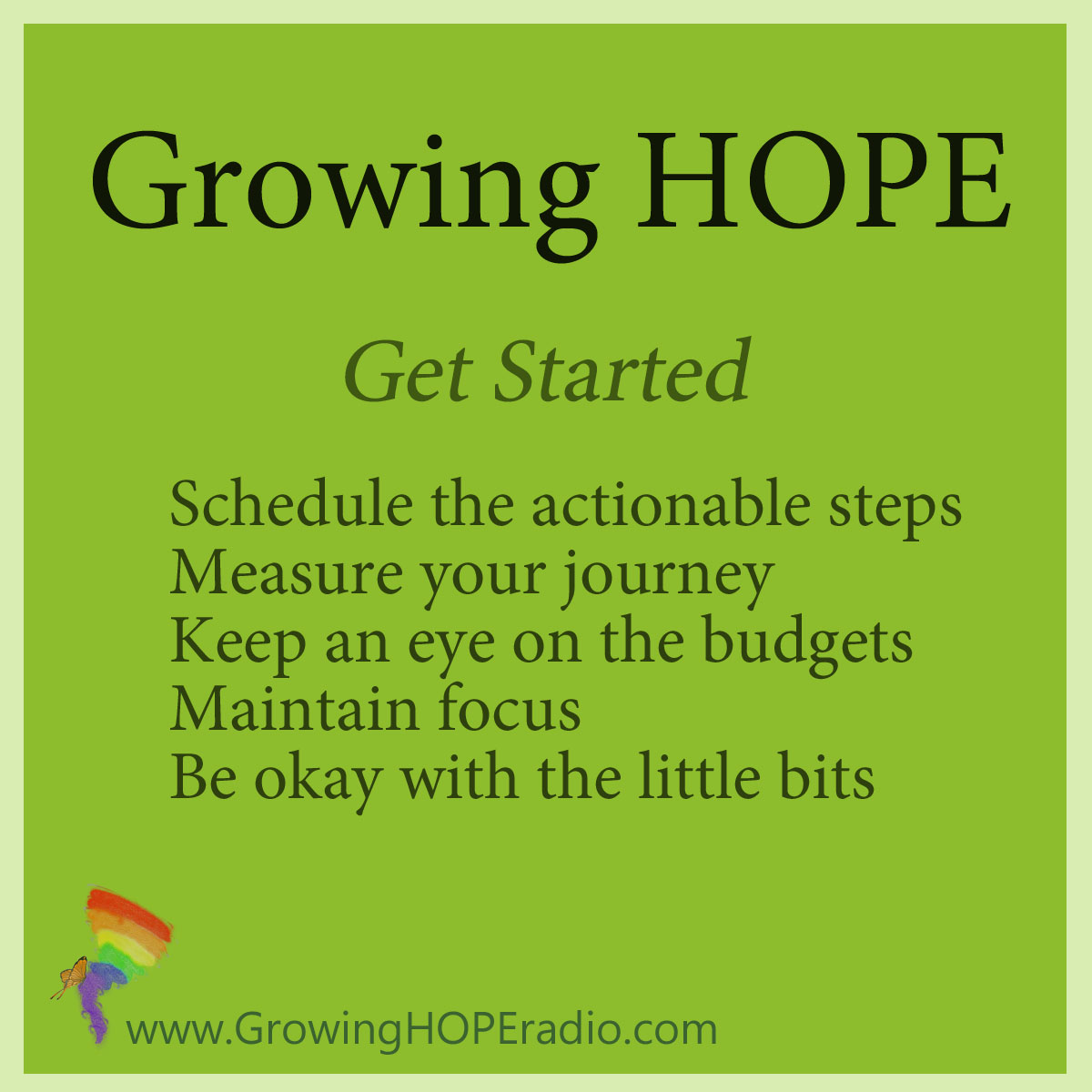 Growing HOPE Daily - 5 points to get started