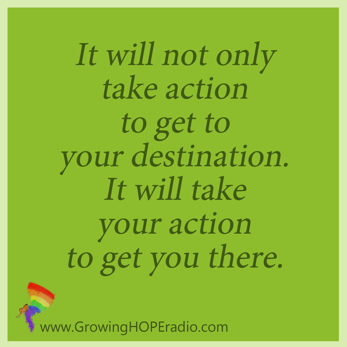Growing HOPE - quote for taking action