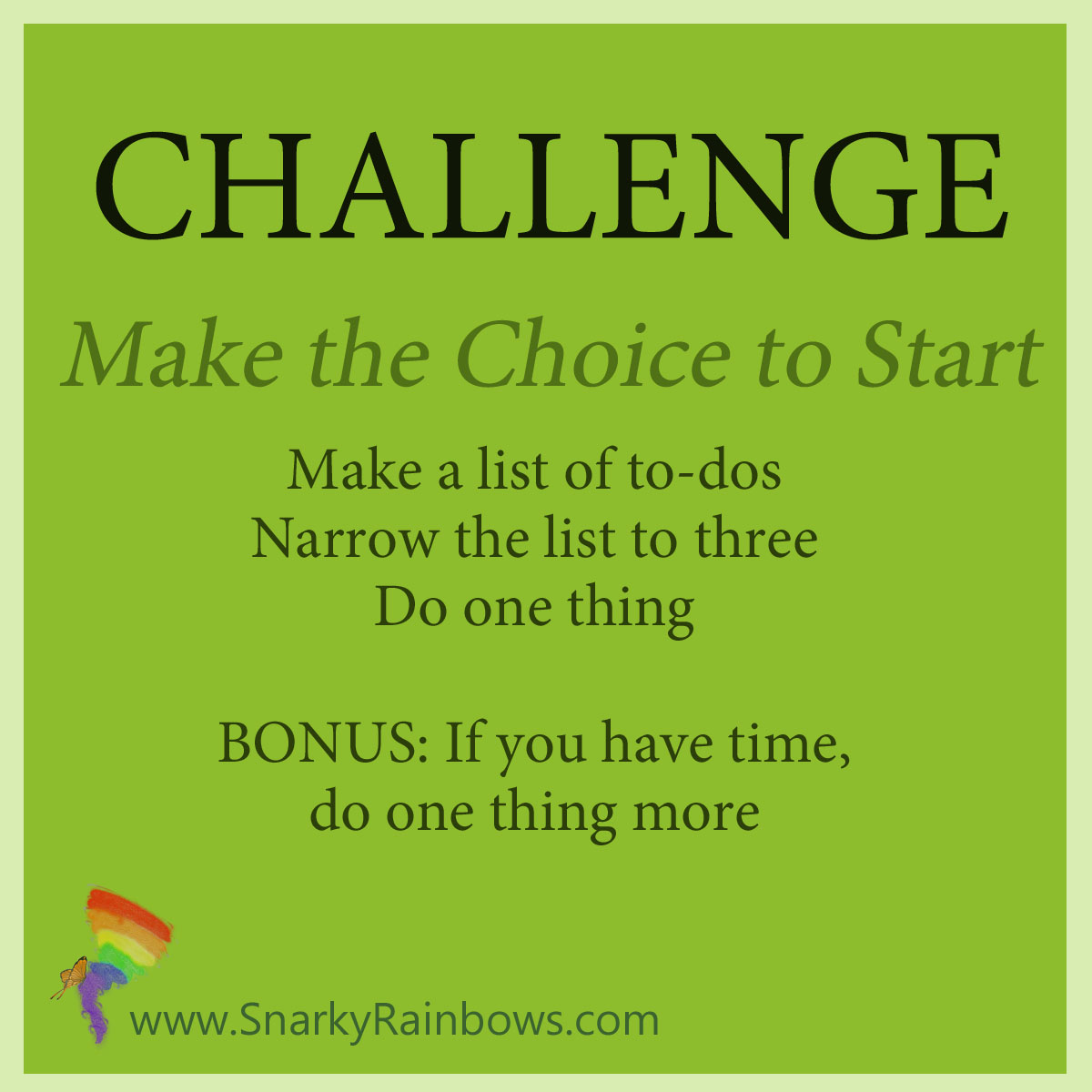 Challenge - make the choice