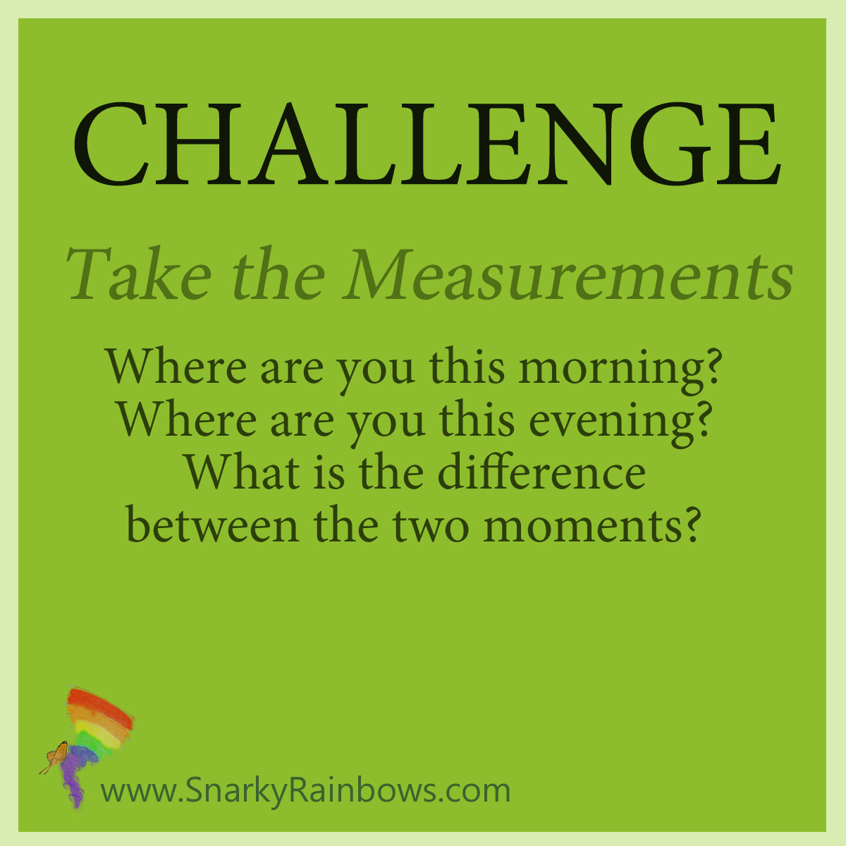 Challenge - Take the Measurements