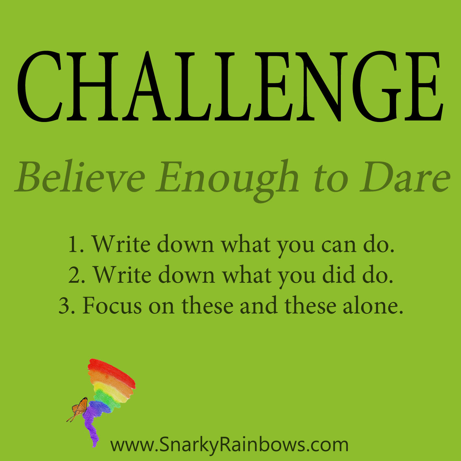 Daily Challenge - believe enough