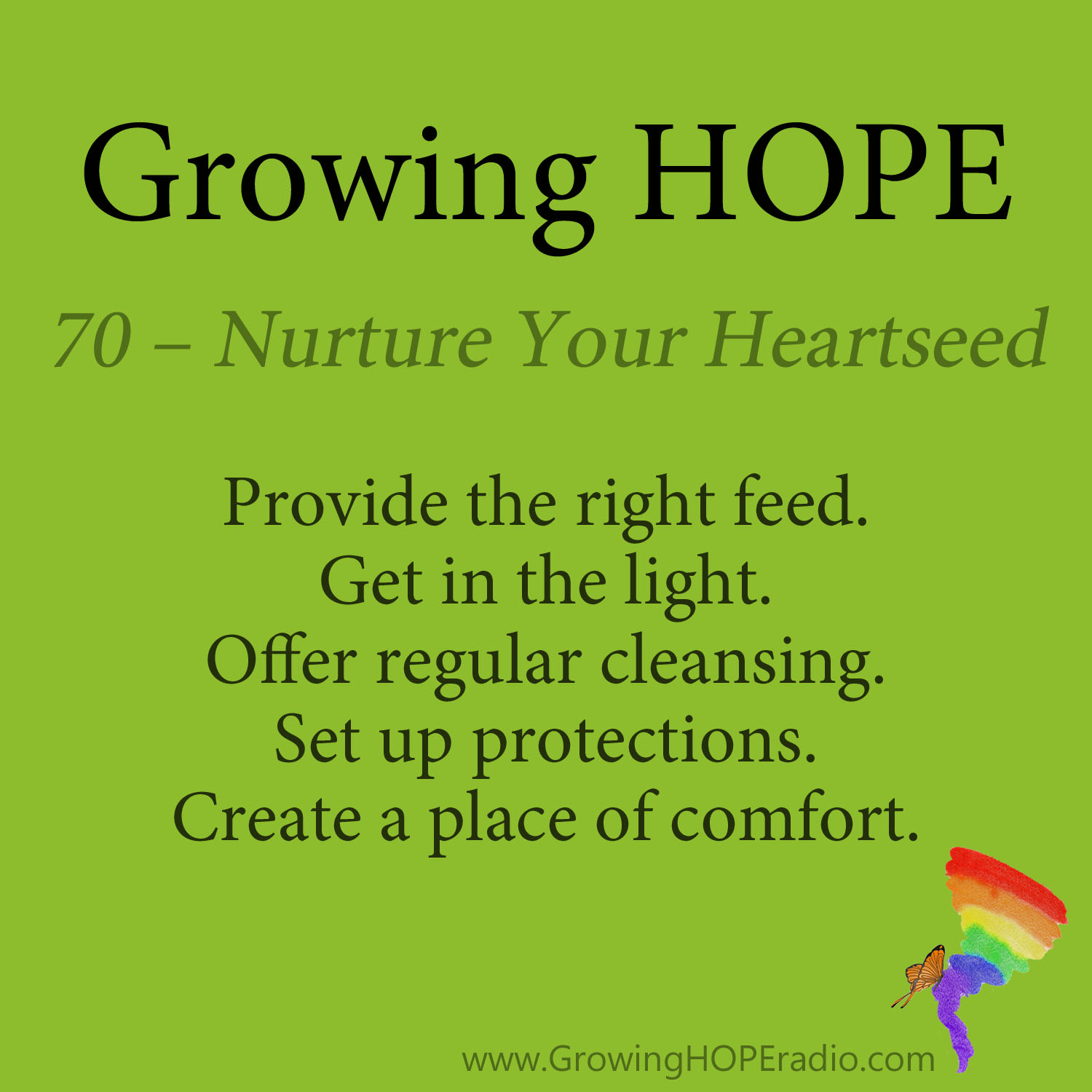 Growing HOPE Daily - 5 Points - 70 Nurture Your Heartseed