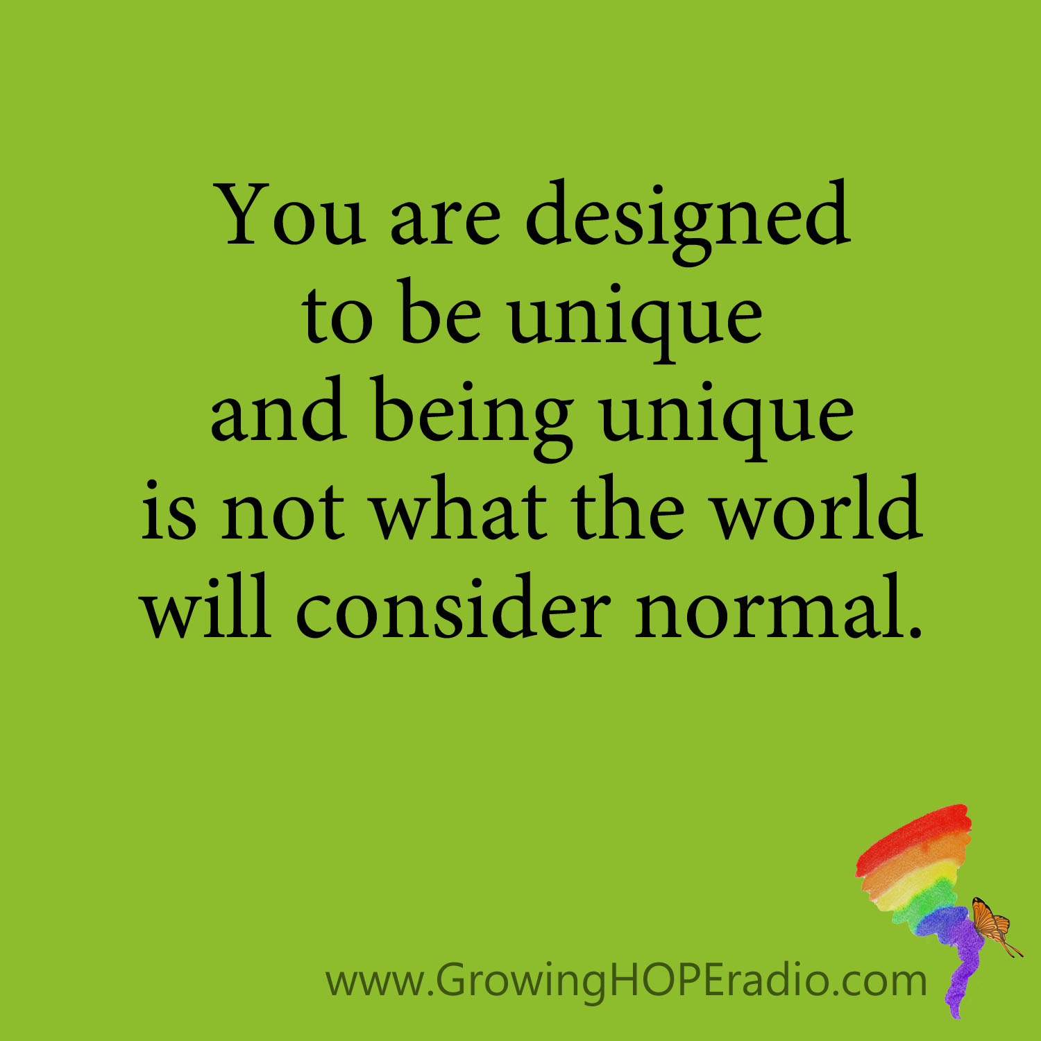 #GrowingHOPE Daily - quote - not normal