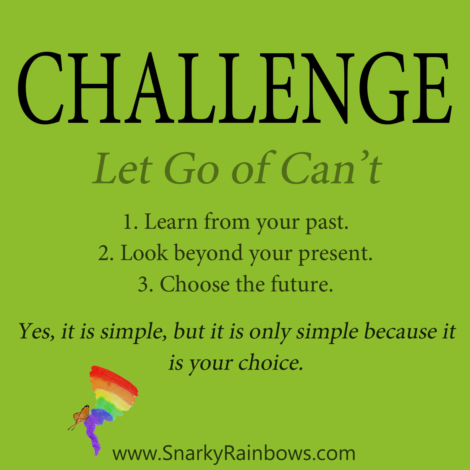 Daily Challenge - Let go of cants