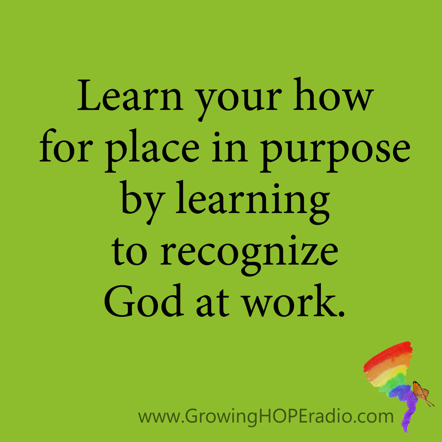 Growing HOPE Daily - quote recognize God at work