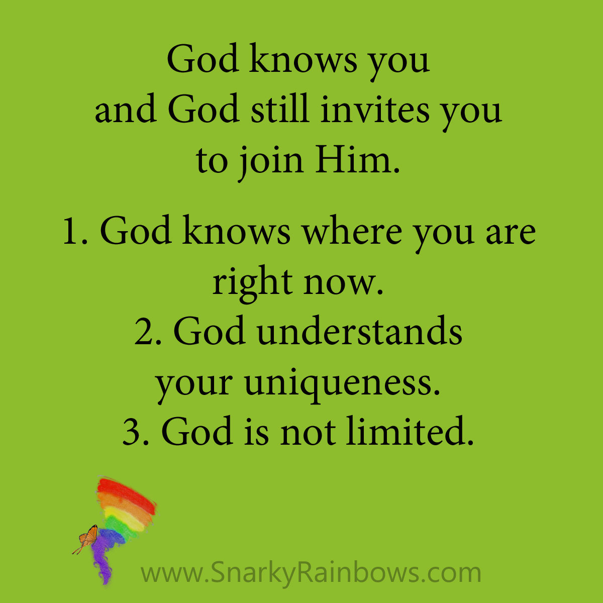 Growing HOPE Daily - quote - God knows you