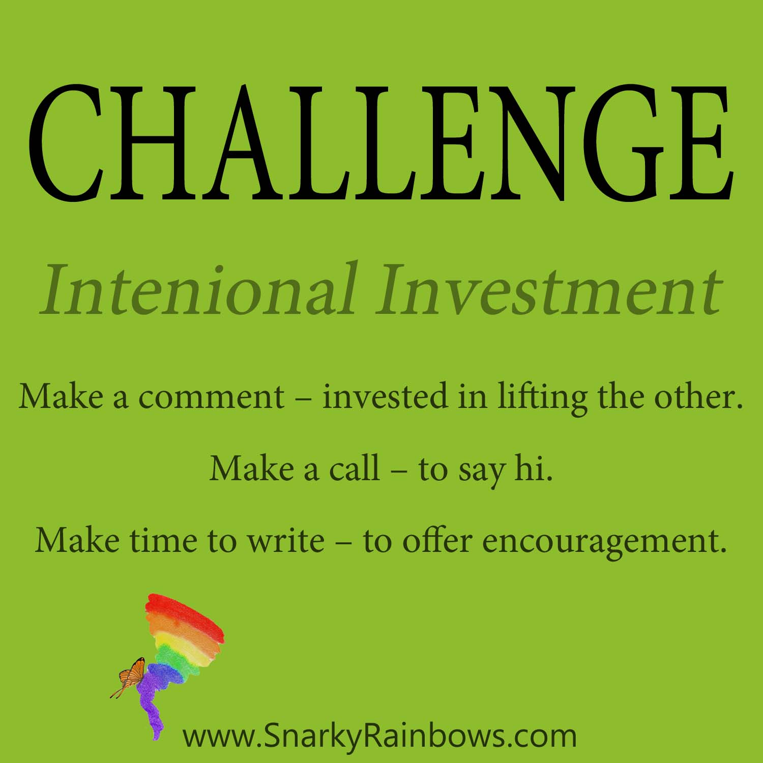 Daily Challenged - intentional investment