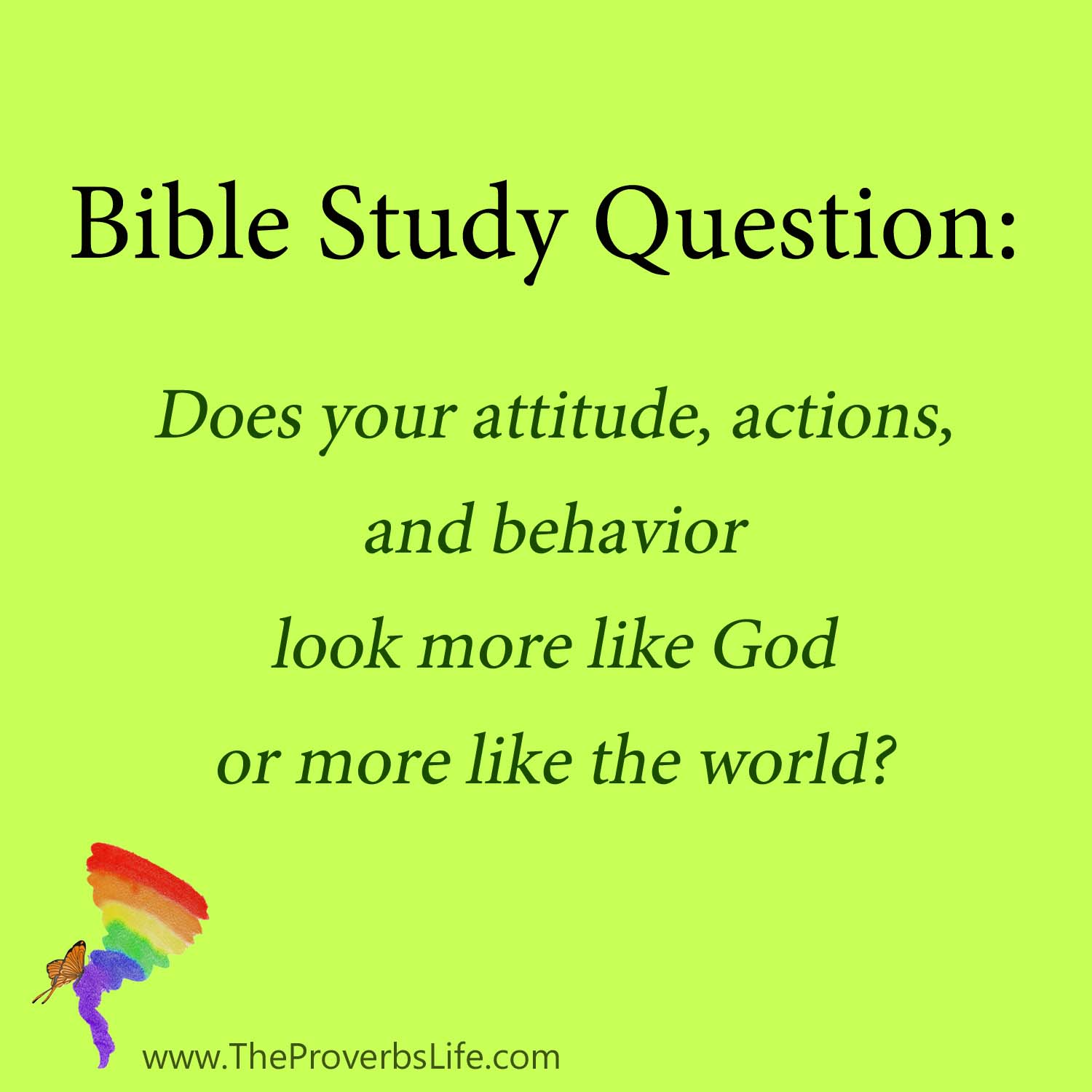 Bible Study Question