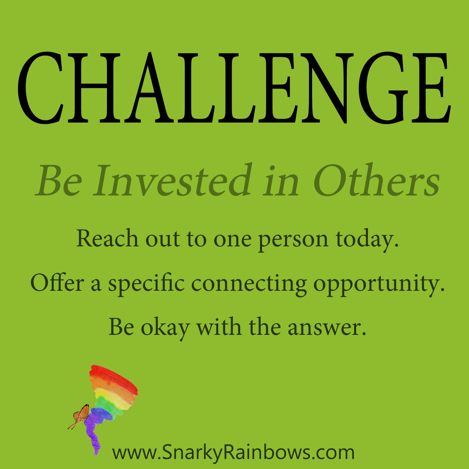 daily challenge - invest in others