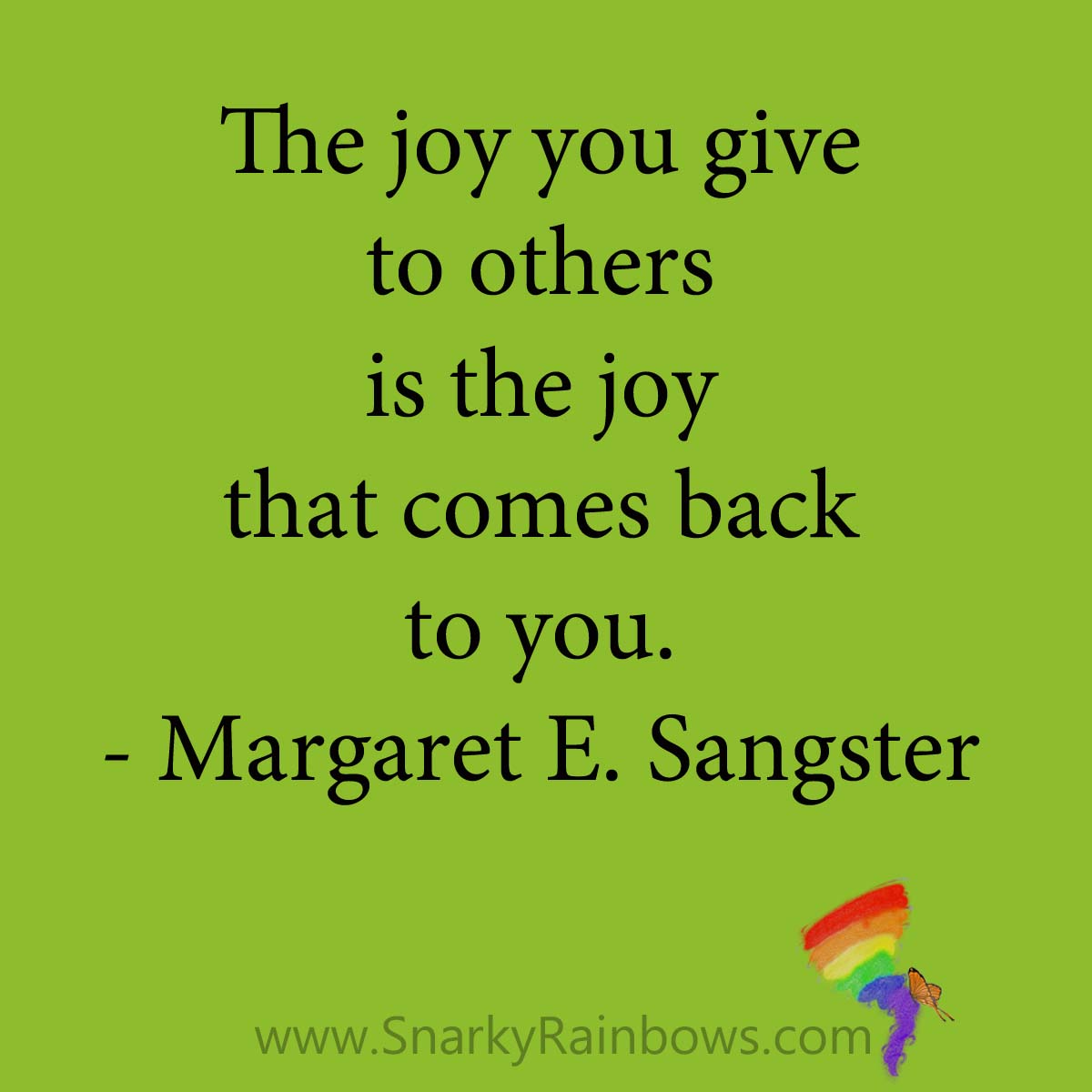 quote - margaret e sangster - joy you give
