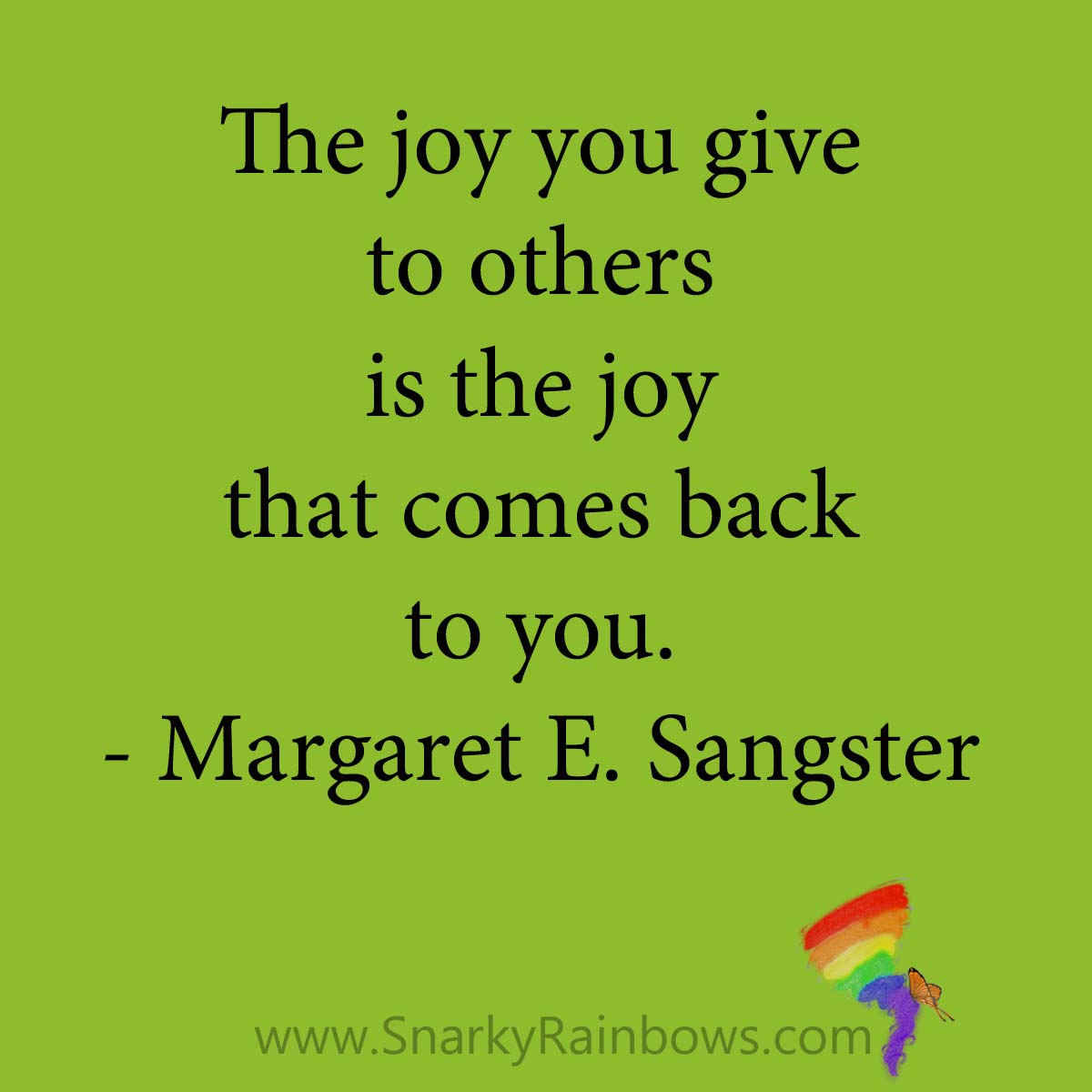 quote - margaret e sangster - joy you give