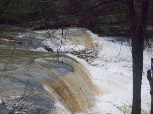 flooded waterfalls