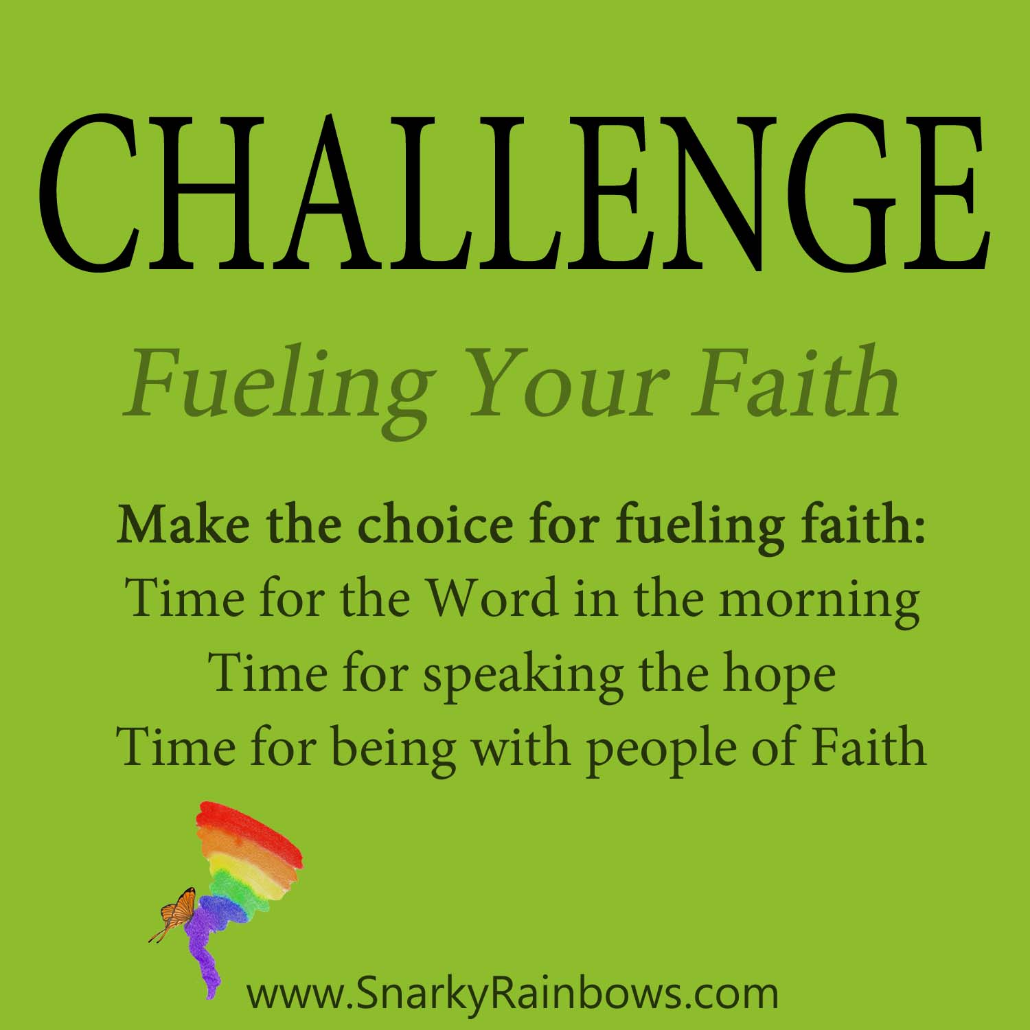 Daily Challenge - fueling your faith