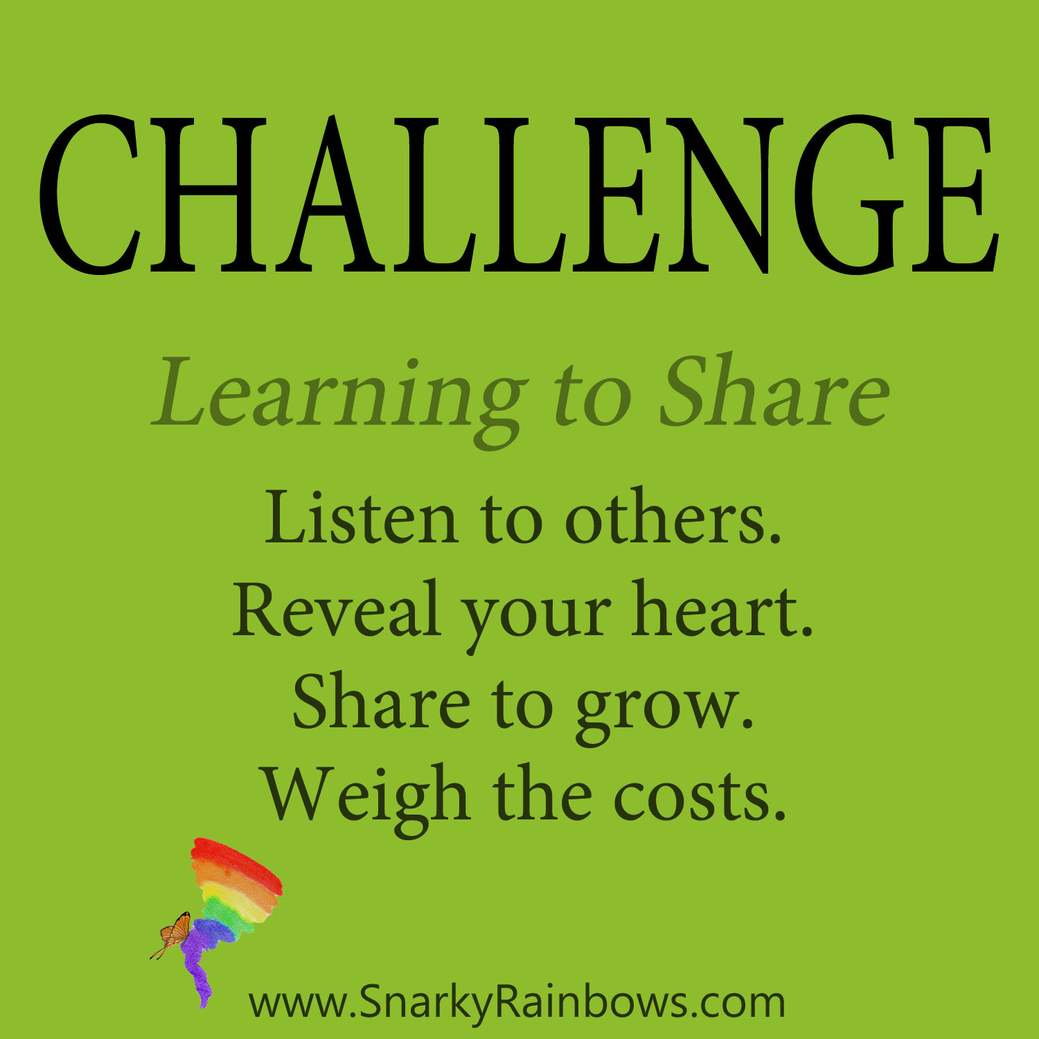 daily challenge - learning to share