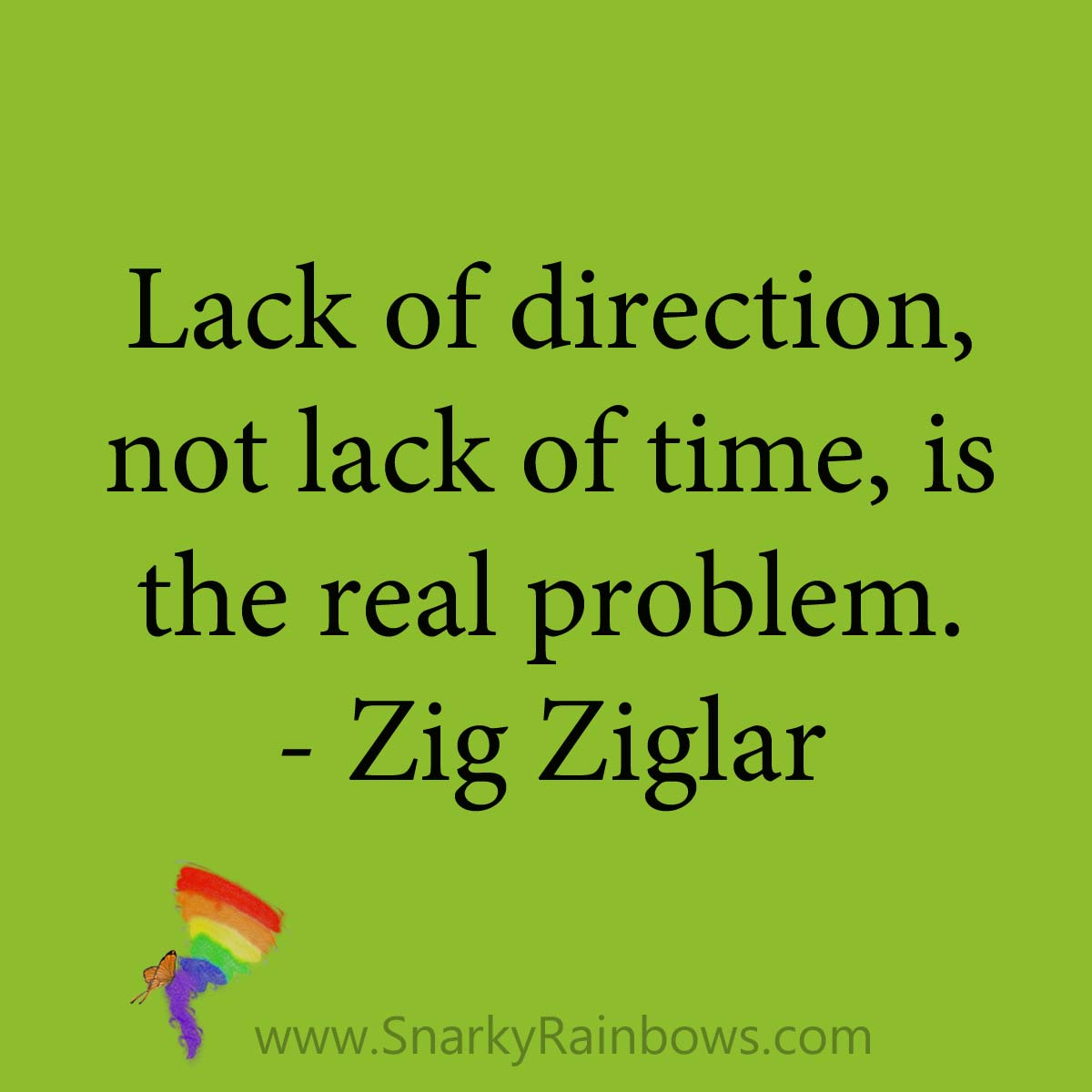 quote - zig ziglar - lack of direction