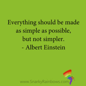 quote - albert einstein - simple as possible