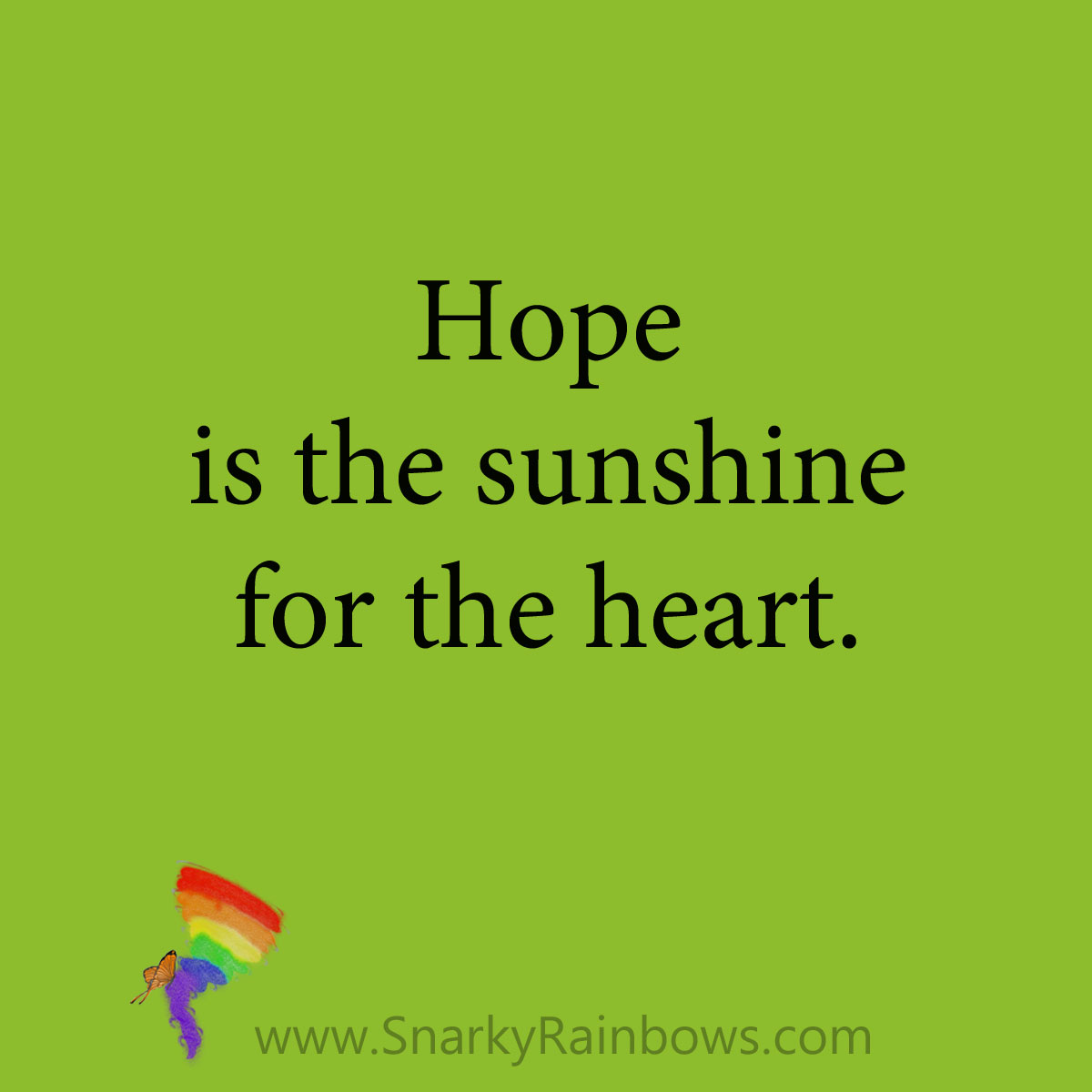 quote - hope is the sunshine