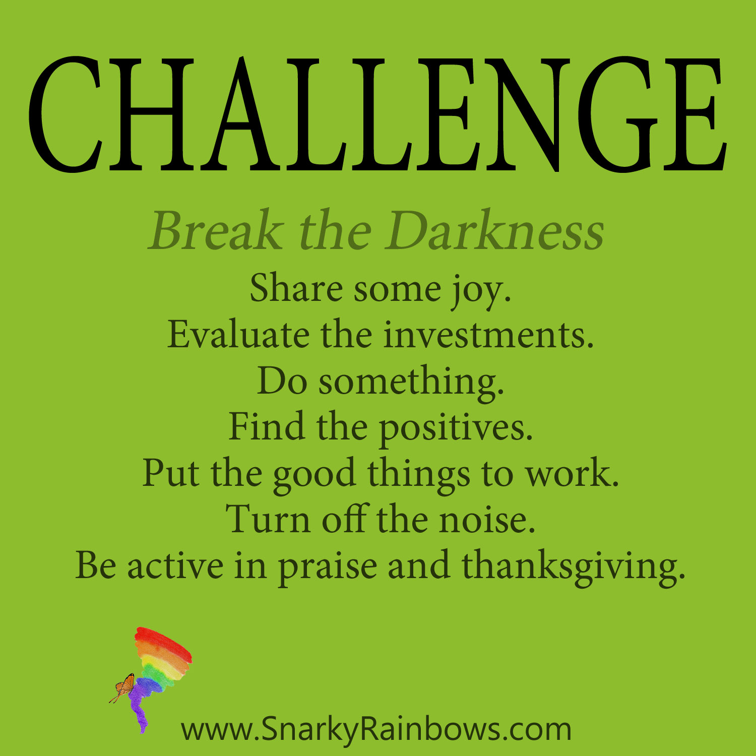 daily challenge - break the darkness