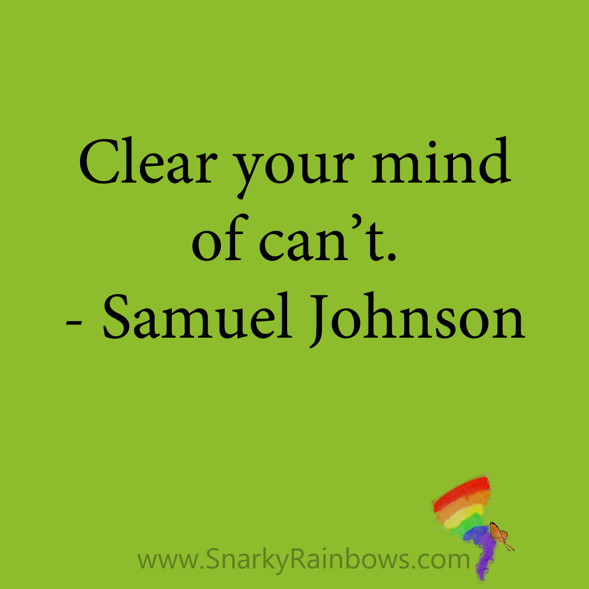 quote - samuel johnson - clear your mind