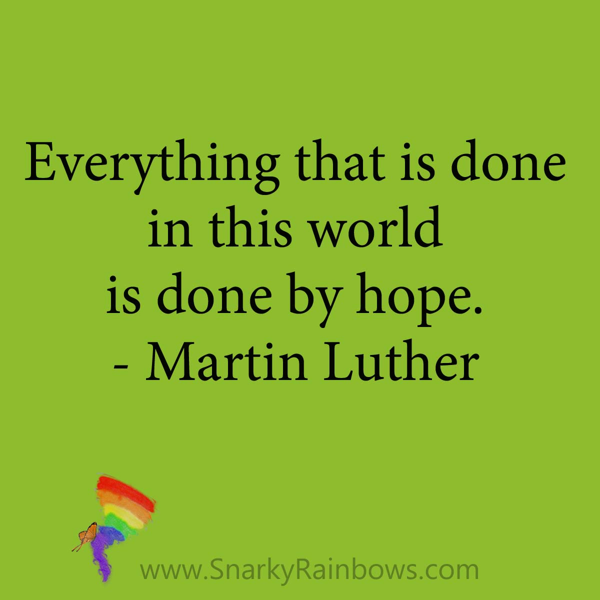 quote - martin luther - done by hope