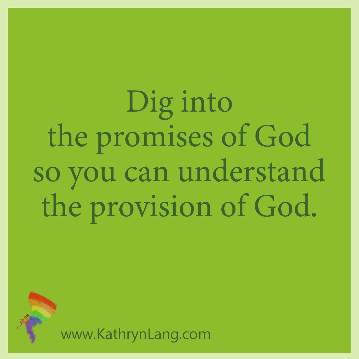 Stepping into the Provision of God