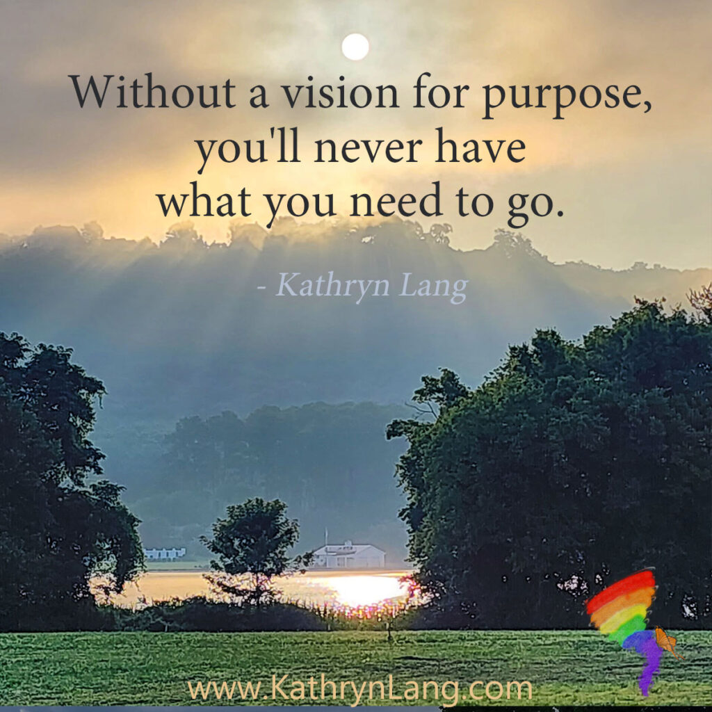 #QuoteoftheDay
Without a vision for purpose,
you'll never have
what you need to go. 
- Kathryn Lang